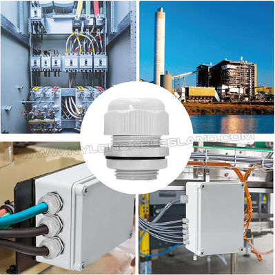 Red Hermetic Electrical Cable Gland Plastic (Nylon or Polyamide) IP68 with BSC Connection Thread