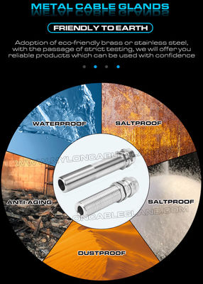 Spiral Metal Cable Glands NPT1/4-NPT3/4 Stainless Steel Flexible Cable Glands, 304, 316 or 316L Type, IP68 Version, NPT Pitch