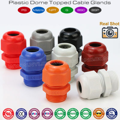 M20 Nylon Polymer Plastic Metric Cable Gland, 6-12mm Adjustable IP68 & IP69K Watertight PA Cable Gland with Fluoroelastomer Seal