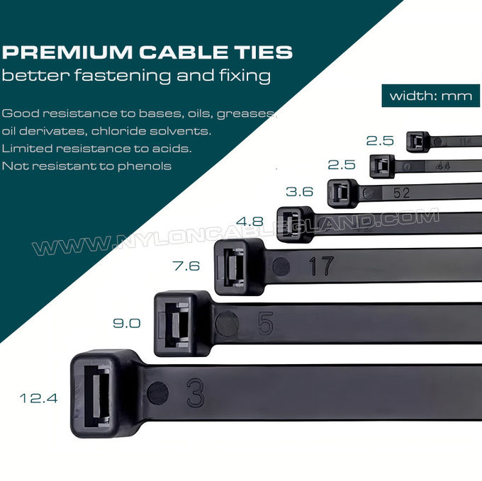 ケーブルタイ ワイヤ タイCable Ties 200mm x 3.6 プラスチック タイラップ 束線バンド,屋外のためのØ3mm~50mm 調節可能 ナイロン (PA) 66 インシュロックタイラップ ケーブルストラップ (40lbs/18kg) 